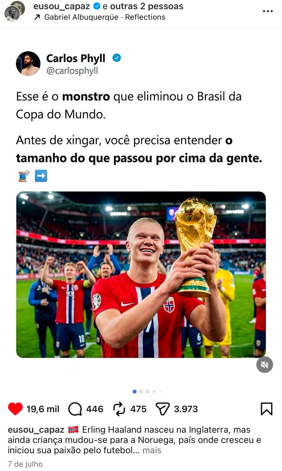 Carrossel feito no Qorvo que viralizou no Instagram — exemplo 8 de 11